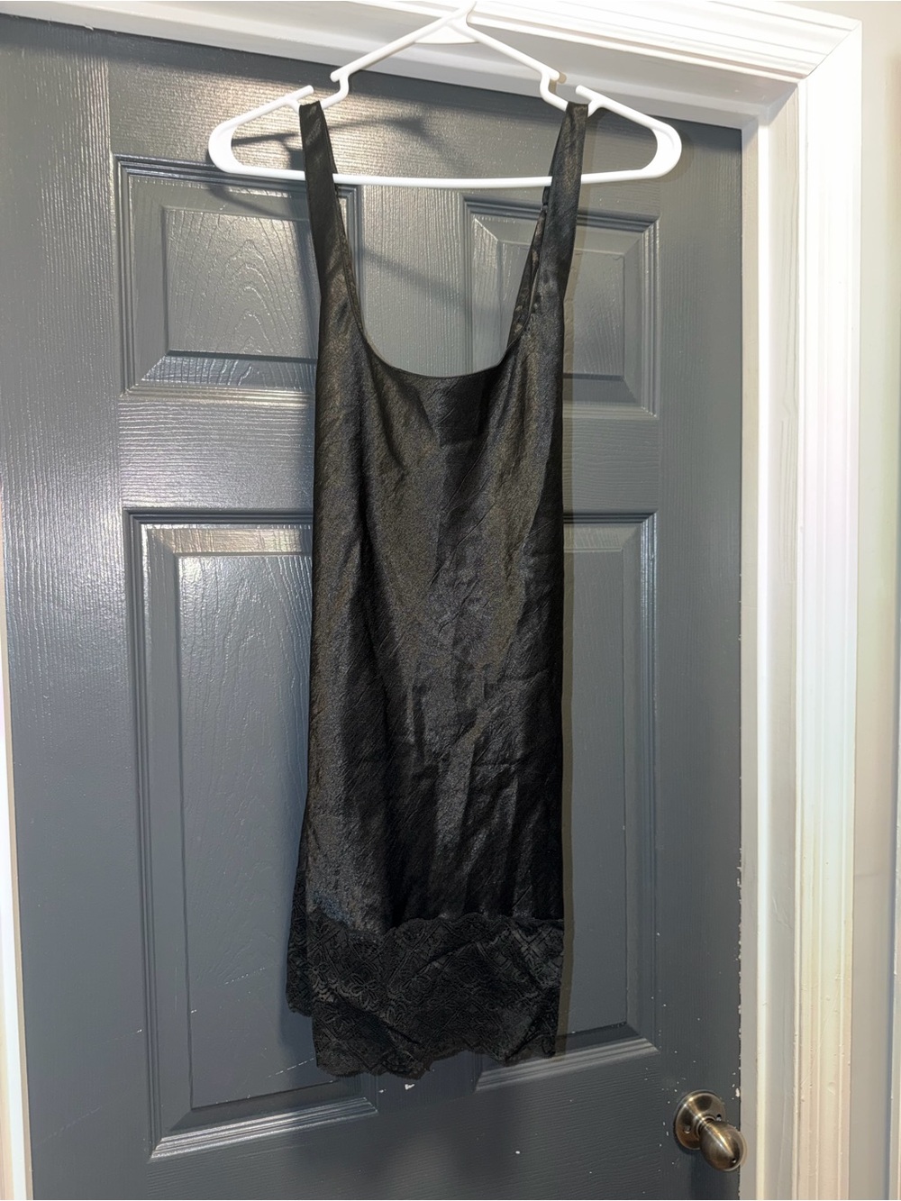 Victorias Secret Gold Label Vintage 80s 90s Black Slip Dress